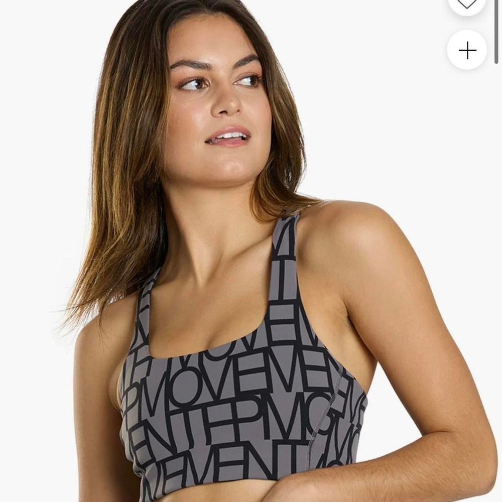 NWT ($28) Free People Movement Never Better Logo Square Neck Sports Bra